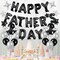 Happy Fathers Day Balloons Black Father's Day (Fathers Day Black) 9.45 x 7.7 x 0.7 inches